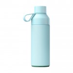 Botella termo de acero y plástico reciclado 500ml Ocean Bottle color azul pastel segunda vista trasera