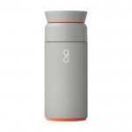 Termo de acero inoxidable y plástico reciclado 350ml Ocean Bottle color gris