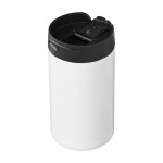 Vaso térmico de acero inoxidable reciclado con tapa giratoria 300ml color blanco