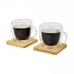 Set de dos tazas de vidrio de doble pared y 250ml Machiatto color transparente segunda vista