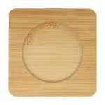 Set de tazas de doble pared con posavasos de 350ml Cappuccino color transparente tercera vista