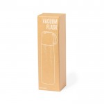 Termo de acero inoxidable 500ml y tapa con función de taza 130ml vista con caja