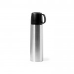 Termo de acero inoxidable 500ml y tapa con función de taza 130ml color plateado primera vista