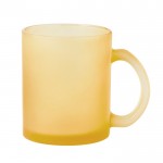 Taza de cristal en varios colores para sublimación 350ml color amarillo primera vista