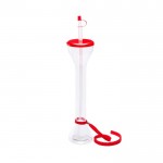 Original vaso de PET con pajita flexible color rojo primera vista