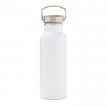 Botella de acero inoxidable de gran duración color blanco