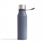 Botella térmica de acero inoxidable con asa color gris