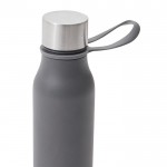 Botella térmica de acero inoxidable con asa color gris cuarta vista