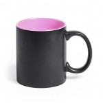 Taza de cerámica para publicidad color rosa claro primera vista