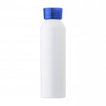 Botella de aluminio con cinta color azul segunda vista
