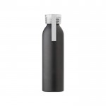 Botella de aluminio de color negro color blanco primera vista
