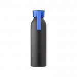 Botella de aluminio de color negro color azul primera vista