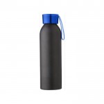 Botella de aluminio de color negro color azul tercera vista