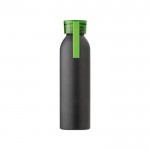 Botella de aluminio de color negro color verde primera vista