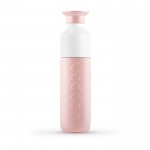 Botella Dopper reutilizable de colores color rosa claro primera vista