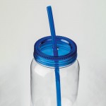 Vasos tipo jarra personalizada con pajita color azul real segunda vista