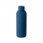Botella de acero personalizadas con goma color azul marino