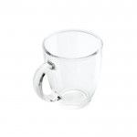 Taza de vidrio para personalizar color transparente tercera vista