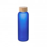 Botella de cristal para publicidad color azul real