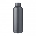 Botella térmica personalizada de acero reciclado acabado mate 500ml color gris primera vista