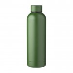 Botella térmica personalizada de acero reciclado acabado mate 500ml color verde primera vista