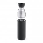 Botella de acero inoxidable reciclado que se convierte en taza 720ml color negro tercera vista