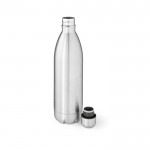 Botella térmica corporativa de acero inoxidable reciclado brillante 1L color plateado segunda vista