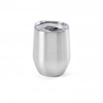 Vaso térmico de acero inoxidable reciclado con apertura en tapa 310ml color plateado segunda vista
