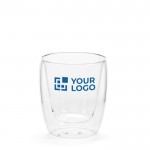 Vaso de vidrio de borosilicato de doble pared y sin asas 220ml vista principal