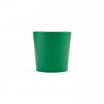 Taza de cerámica con acabado mate disponible en colores vivos 220ml color verde vista trasera