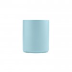 Taza de cerámica con elegante acabado mate sin asas 290ml color azul pastel vista frontal