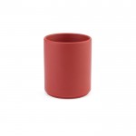Taza de cerámica con elegante acabado mate sin asas 290ml color rojo jaspeado