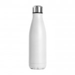 Botella de acero inoxidable corporativas color blanco