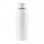 Botella de acero de diseño impecable color blanco primera vista