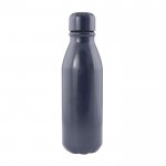 Botella de aluminio reciclado de color con tapón a juego 550ml color azul oscuro primera vista