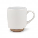 Taza con elegante diseño finlandés en la parte de abajo 300ml color blanco