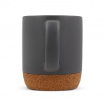 Tazas con logo de colores con detalle de corcho en la base 250ml color gris cuarta vista