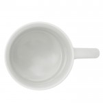 Taza de cerámica para sublimación con asa de medio circulo 300ml color blanco sexta vista