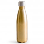Botella de acero de doble pared con alta capacidad térmica 500ml color dorado