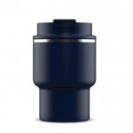 Vaso take away de doble pared compatible con cafeteras 280ml color azul oscuro