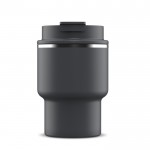 Vaso take away de doble pared compatible con cafeteras 280ml color gris oscuro