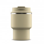 Vaso take away de doble pared compatible con cafeteras 280ml color beige