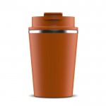 Vaso take away de doble pared compatible con cafeteras 280ml color naranja