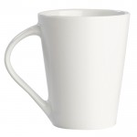 Taza impresa de porcelana blanca con asa triangular de 270ml color blanco segunda vista