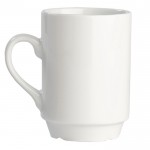 Taza de porcelana blanca apilable con capacidad de 160ml color blanco segunda vista