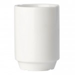 Taza de porcelana blanca apilable con capacidad de 160ml color blanco tercera vista