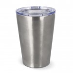 Vaso termo de doble pared con interior de cerámica 300ml color plateado
