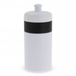 Botella deportiva libre de BPA con detalle a color 500ml color blanco/negro segunda vista
