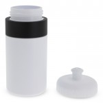Botella deportiva libre de BPA con detalle a color 500ml color blanco/negro tercera vista