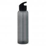 Botella de RPET de colores transparentes con asa geométrica 600ml color negro tercera vista